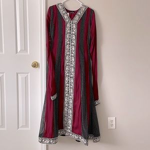 Three Piece Pakistani Maxi Dress